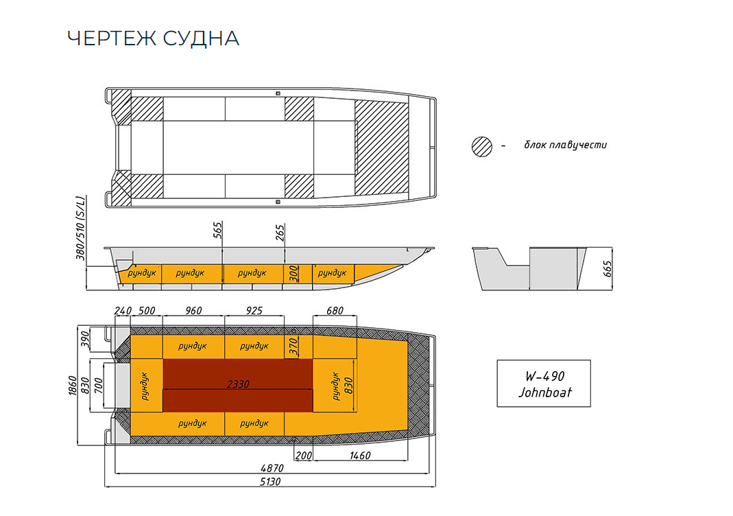 Алюминиевая лодка Wyatboat-490 Jonboat в Пензе