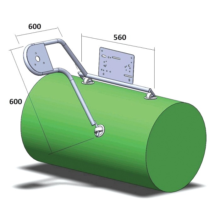 Стойка рулевая с креплением на баллон надувной лодки 25мм в Пензе