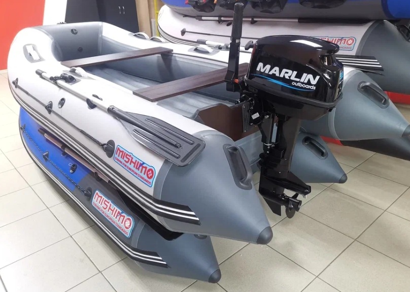 КОМПЛЕКТ ЛОДКА MISHIMO LITE 350 + МОТОР 9,8 Л.С. в Пензе