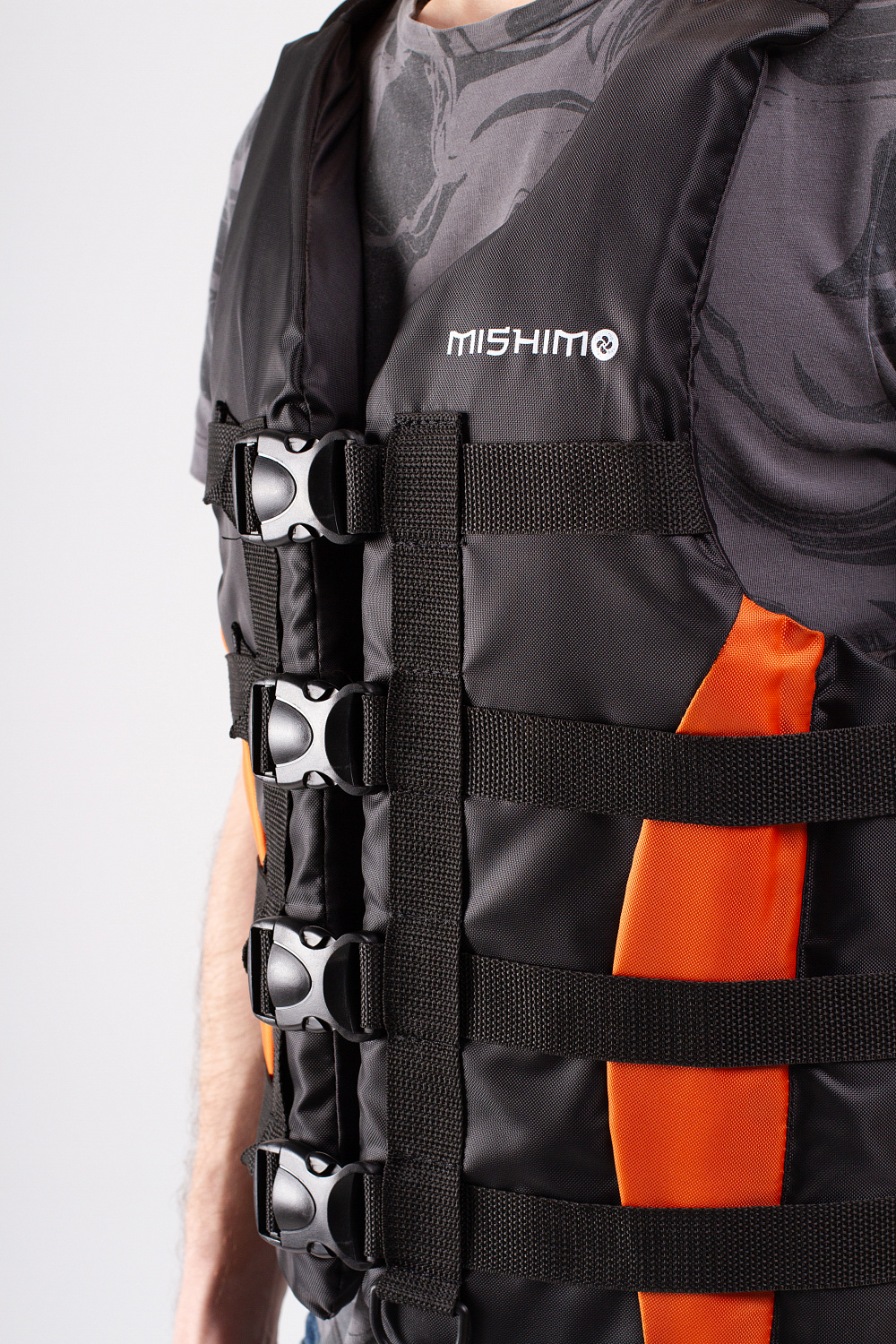 Жилет спасательный MISHIMO PRO Премиум качества Черно-оранжевый в Пензе