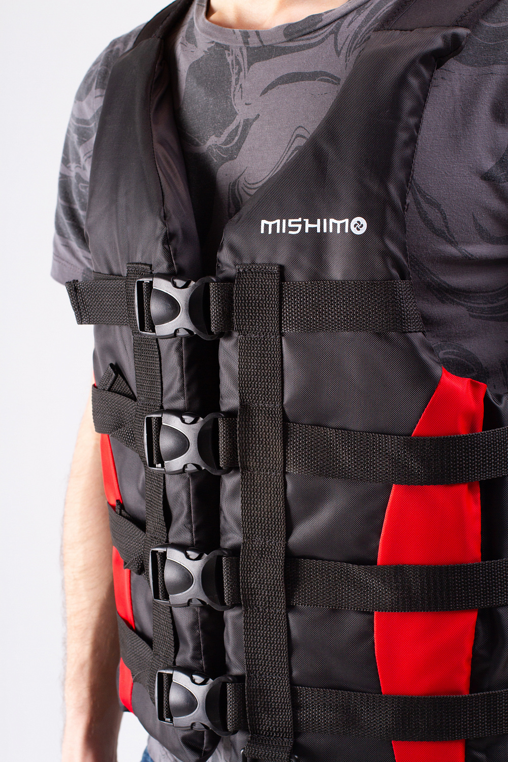 Жилет спасательный MISHIMO PRO Премиум качества Черно-красный в Пензе